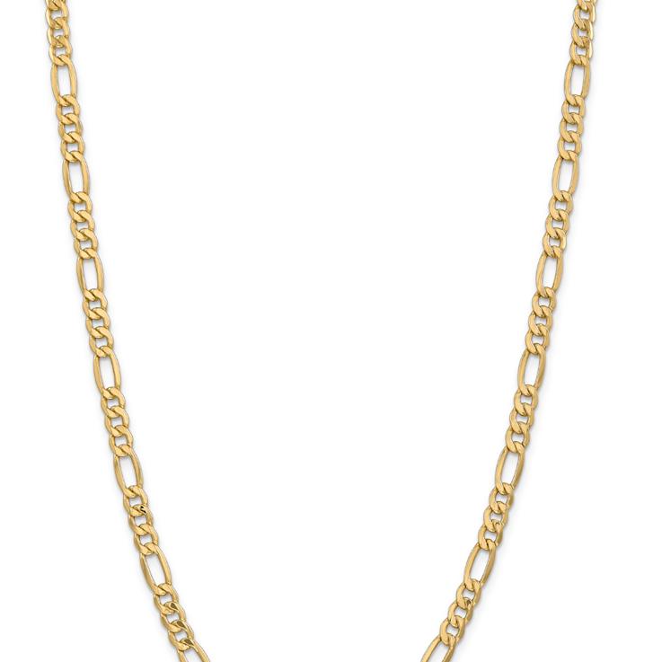 14k Yellow Gold 6.25mm Figaro Link 18 Inch Chain