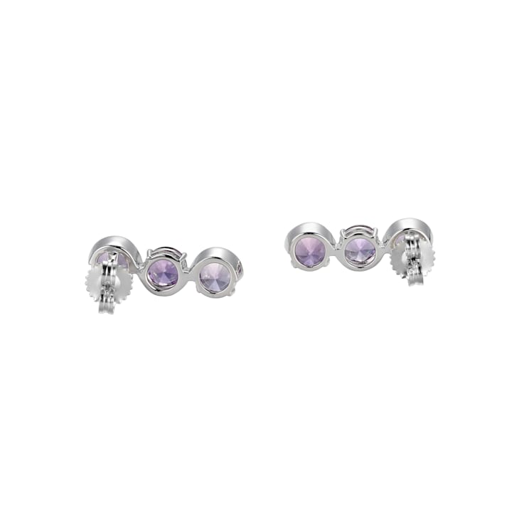 Lab Created Alexandrite Sapphire Platinum Over Silver June Birthstone
Earrings 4.90ctw