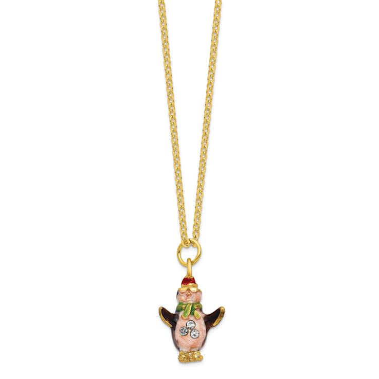 KOOLIO Skiing Penguin Trinket Box
