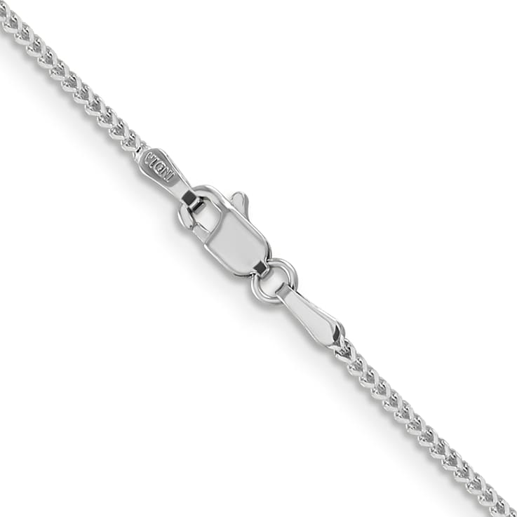 14K White Gold 1mm Franco Chain Necklace 1YYZRD