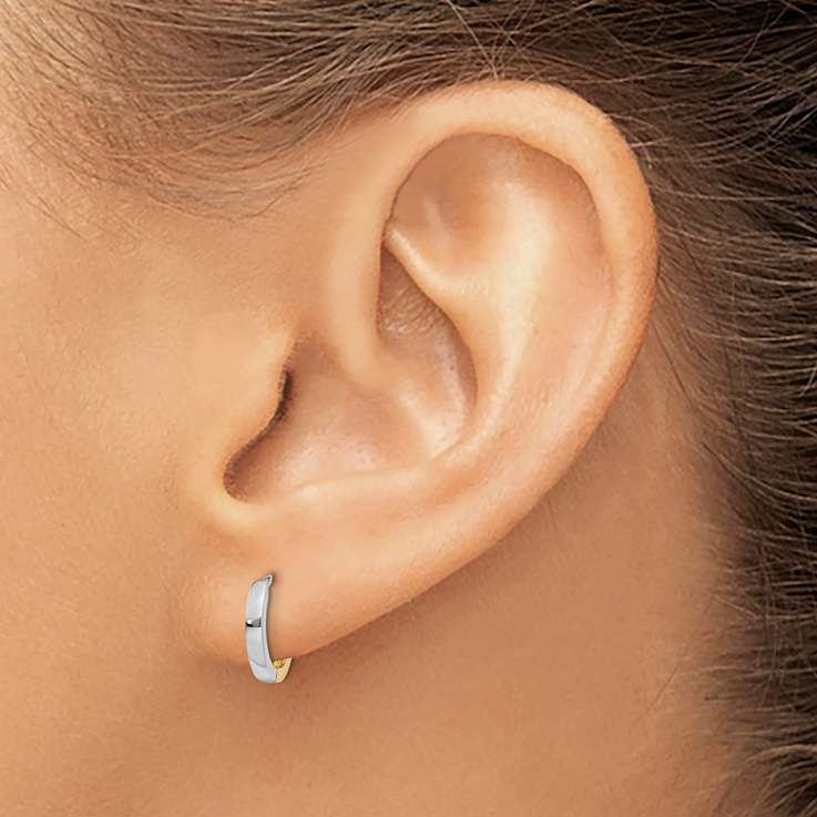 14k Yellow Gold and 14k White Gold 1/4