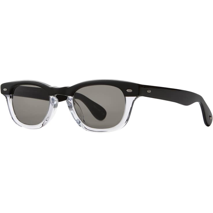 Garrett Leight Lo B Ying Yang Oval Frame / Pure Gray Lenses Sunglasses
