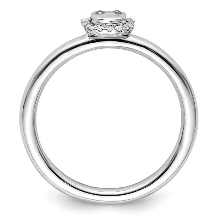 Sterling Silver Stackable Expressions Cat Diamond Ring Sterling Silver Stackable Expressions Cat Diamond Ring