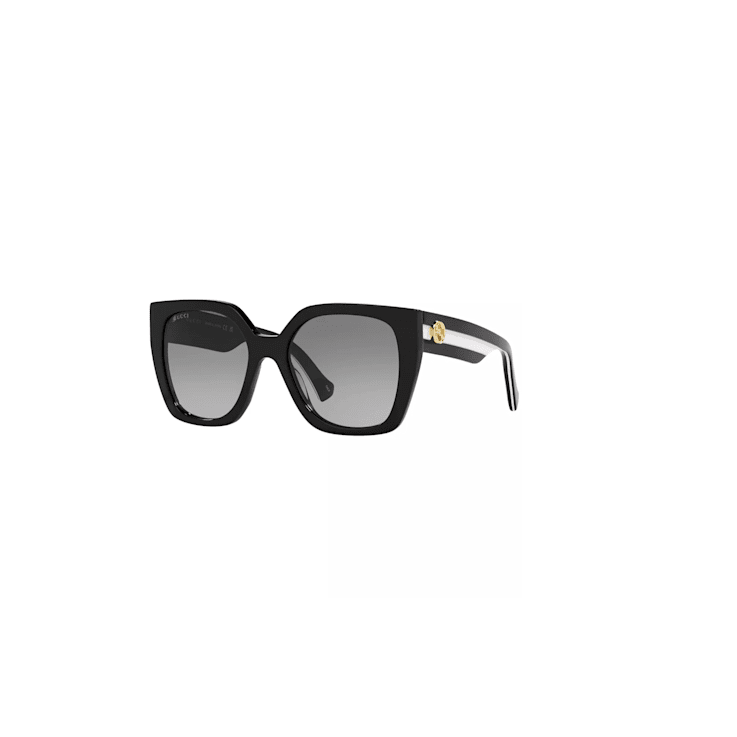 Gucci Butterfly Sunglasses Black/Gray Gradient/White 55mm