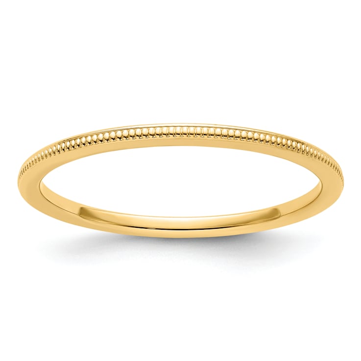 10K Yellow Gold 1.2mm Milgrain Stackable Expressions Band