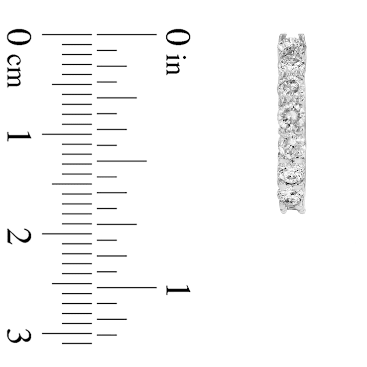 1.00ctw Diamond Hoop Earrings in 14k White Gold