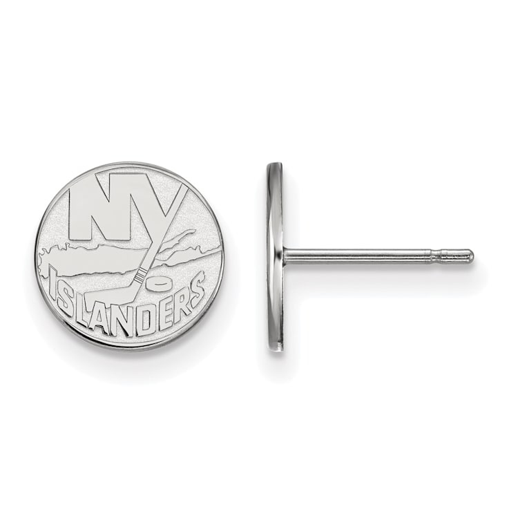 Rhodium Over Sterling Silver NHL New York Islanders LogoArt Extra Small
Post Earrings