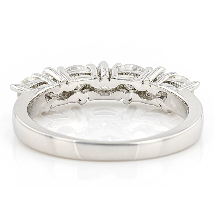 Moissanite Platineve Band Ring .98ctw DEW