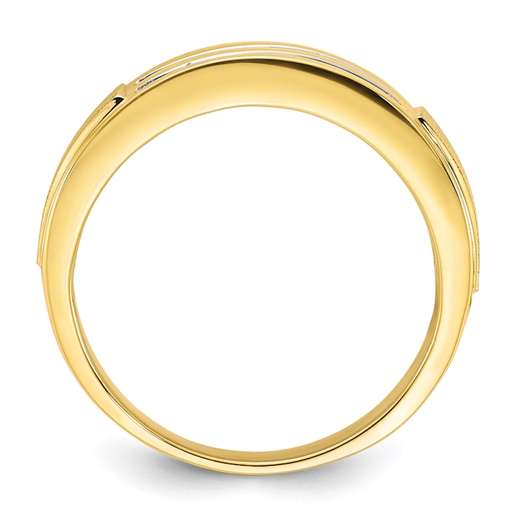 10K Yellow Gold Lab Grown Diamond Men's Ring