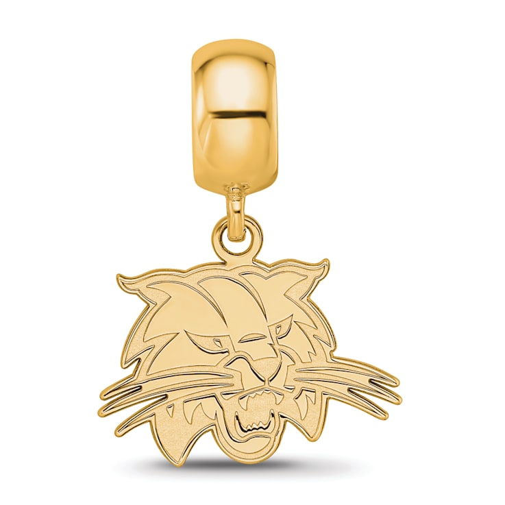14K Yellow Gold Over Sterling Silver LogoArt Ohio University Small
Dangle Bead