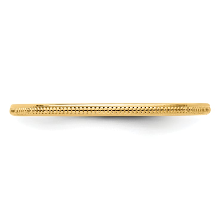 14K Yellow Gold 1.2mm Milgrain Stackable Expressions Band