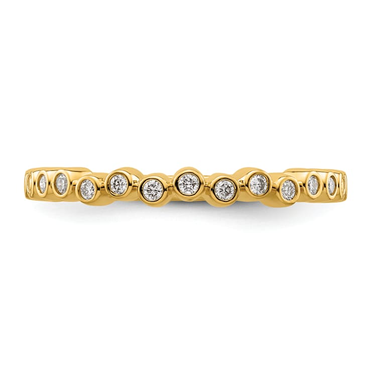 14K Yellow Gold Stackable Expressions Diamond Ring 0.11ctw