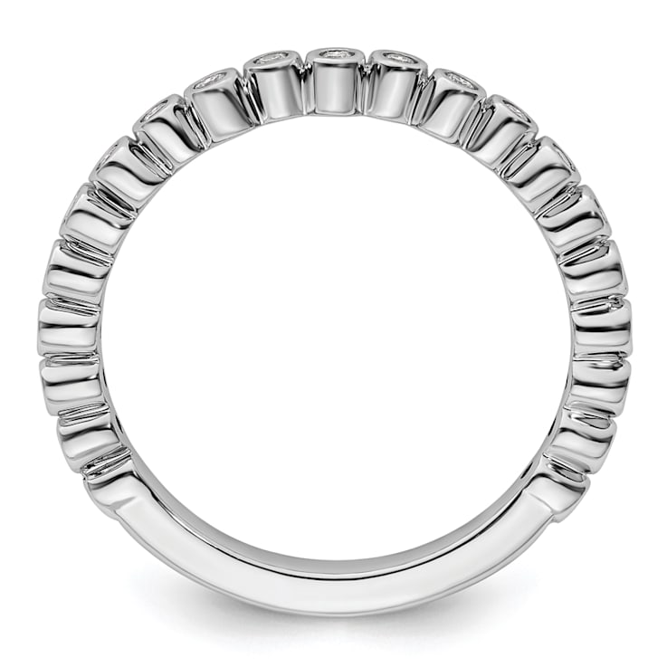 14K White Gold Stackable Expressions Diamond Ring 0.11ctw