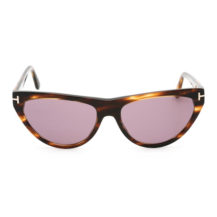 Tom Ford Havana Cat Eye Frames / Violet Lenses Sunglasses