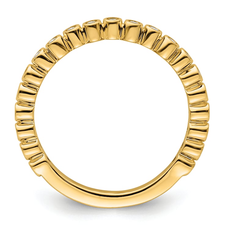 14K Yellow Gold Stackable Expressions Diamond Ring 0.11ctw