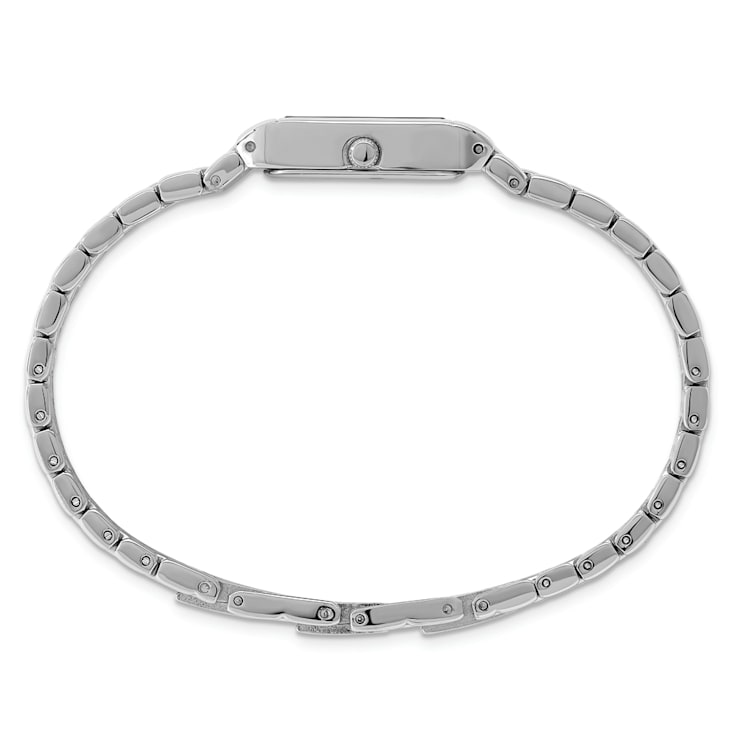 Charles Hubert Chrome-finish White Dial Quartz Watch