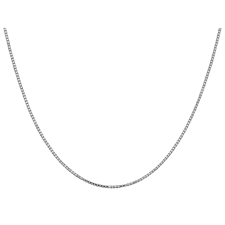 14k White Gold 1.1mm Box Chain 16"