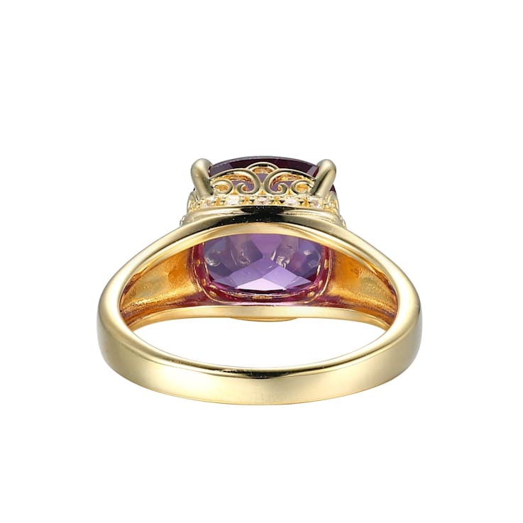 Lab Alexandrite Sapphire And Cubic Zirconia 18k Yellow Gold Over Silver
June Birthstone Ring 8.14ctw
