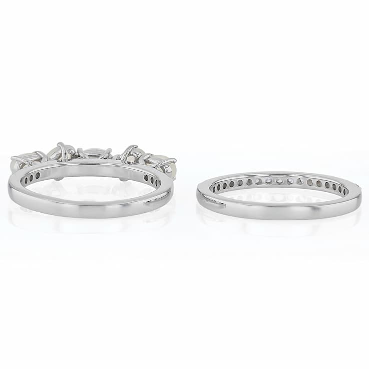 Opal And Zircon Stackable Ring Set In Sterling Silver 1.09ctw