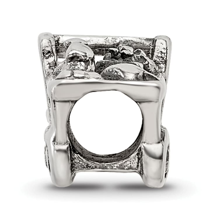 Sterling Silver Shopping Cart Bead