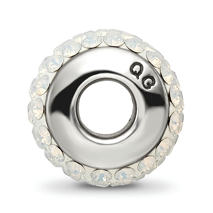 Sterling Silver Reflections Cream Full Preciosa Crystal Bead