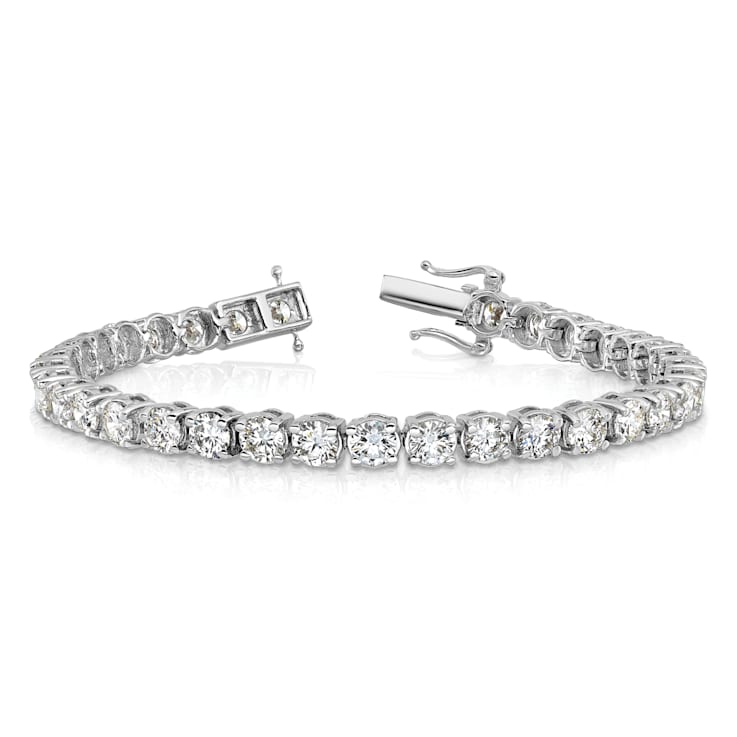 14K White Gold VS/SI GH, Lab Grown Diamond Tennis Bracelet