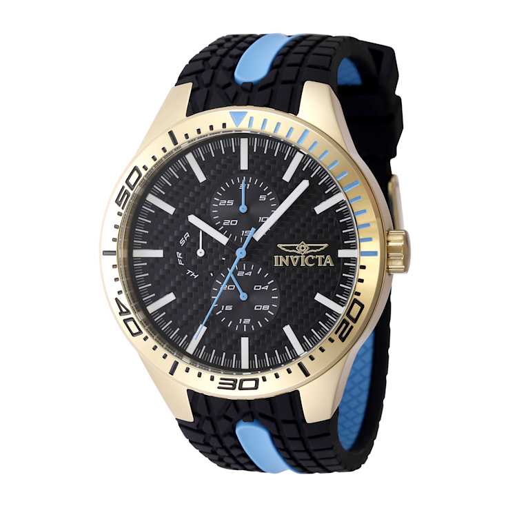 Invicta Invicta Racing 46mm Black Dial Silicone Band Quartz Watch