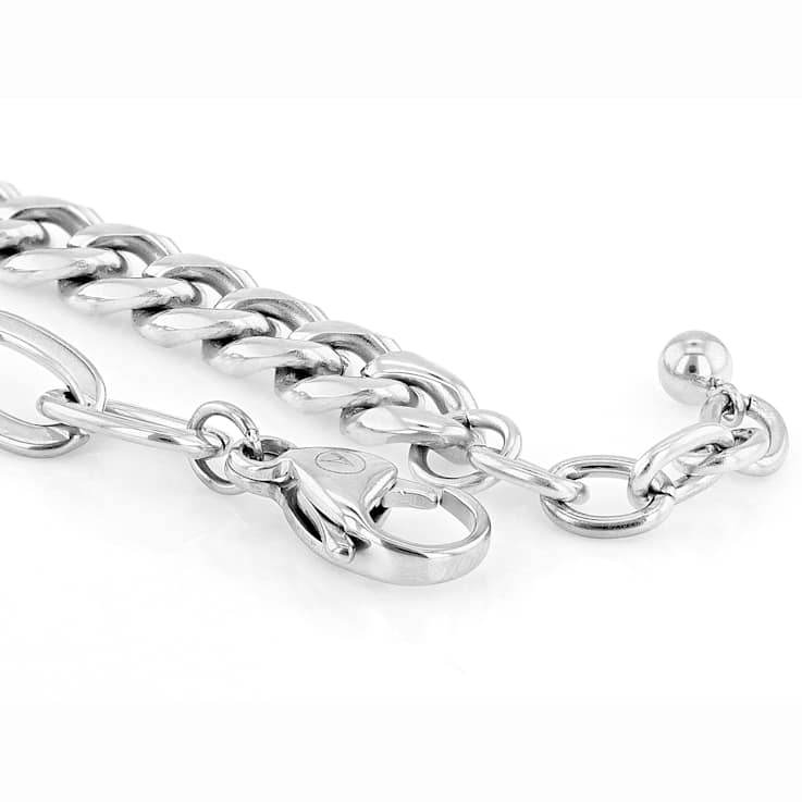 Multi-Link Bracelet With Extender In Silver-Tone