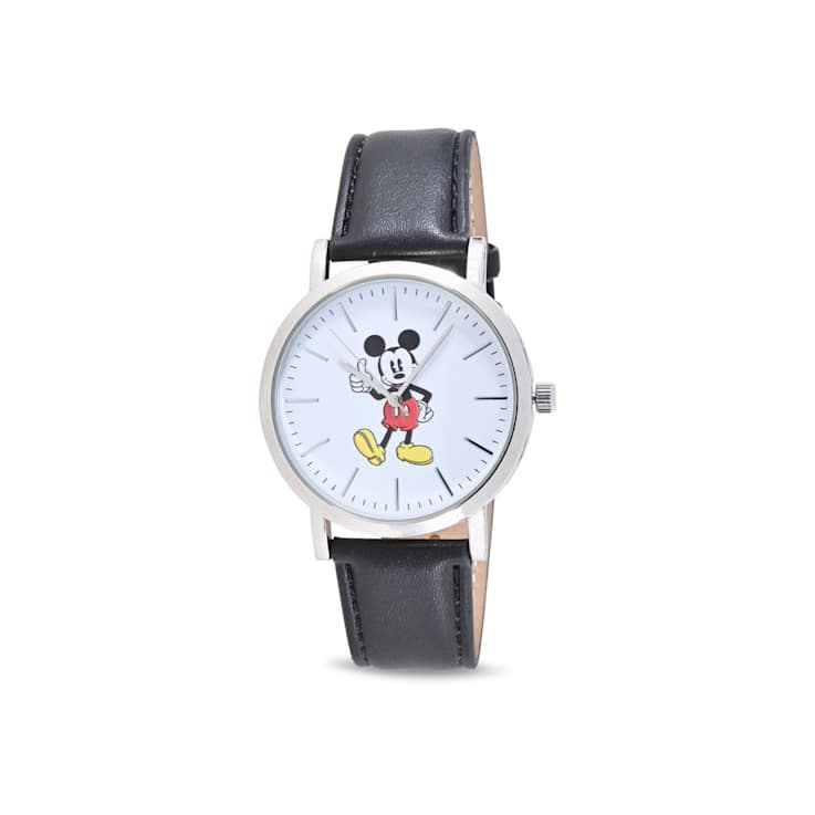 Disney Mickey and Minnie Red and Black Vegan Leather Bands His and Hers
Watches Set of 2