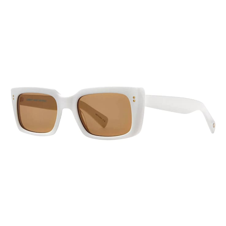 Garrett Leight Teen Spirit Rectangular Frame / Semi Flat Marigold Lenses Sunglasses