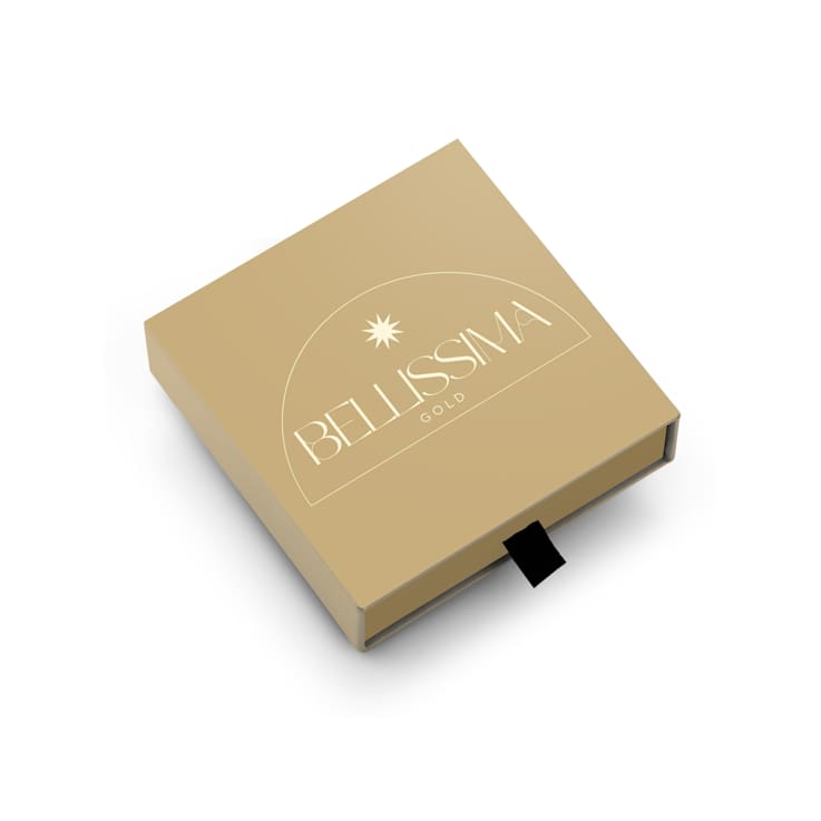 Bellissima Gold 14K Yellow Gold Square Pyramid Studs