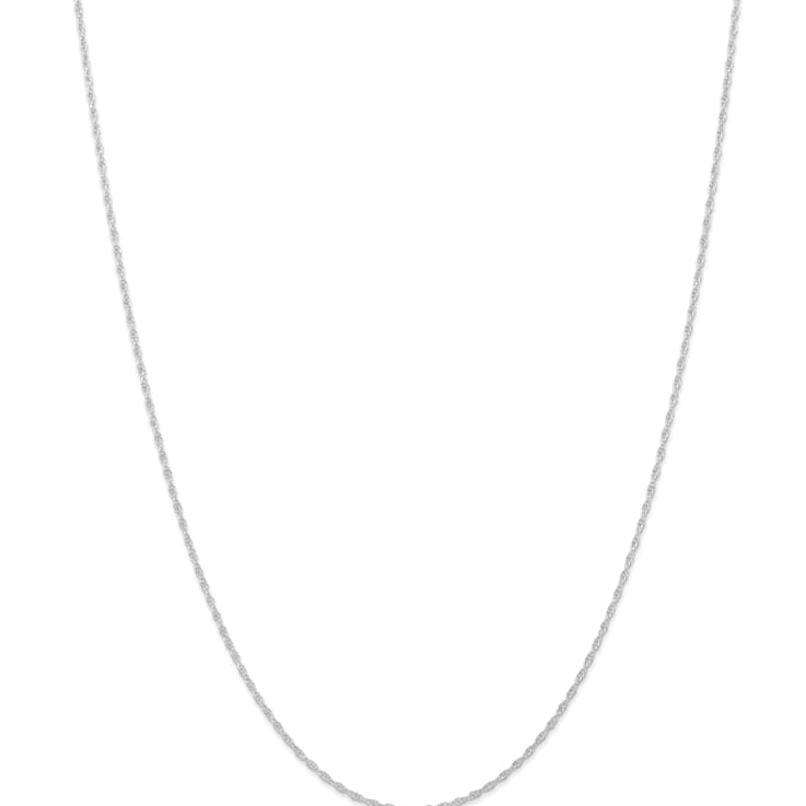 Rhodium Over 14k White Gold 1.15mm Solid Cable 20 Inch Chain