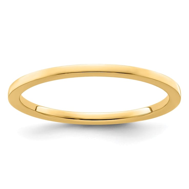 14K Yellow Gold 1.2mm Flat Stackable Expressions Band