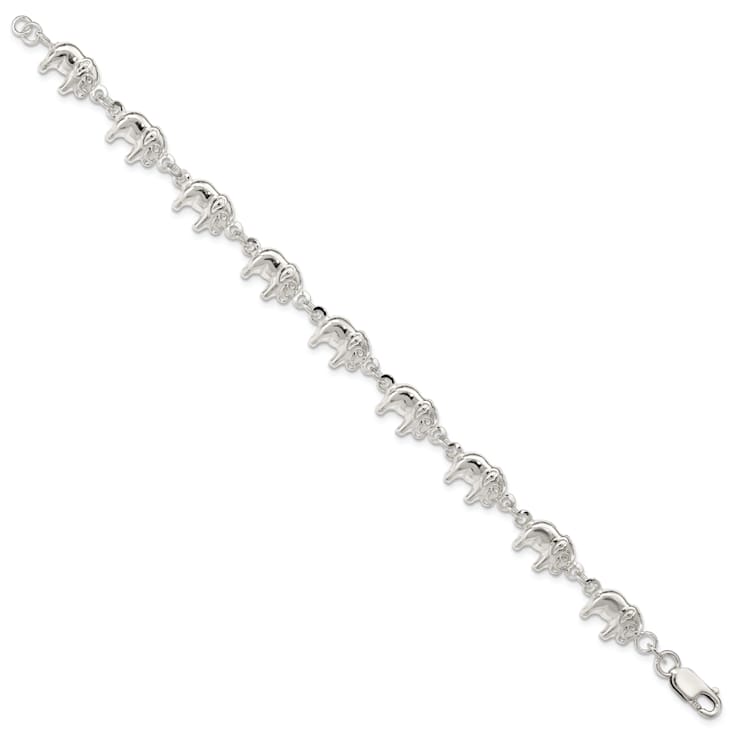 Sterling Silver Elephant Bracelet