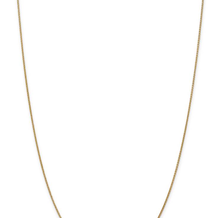 14k Yellow Gold 1mm Solid Round Open Link Cable 26 Inch Chain