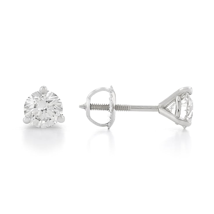 Certified White Lab-Grown Diamond H-I SI 14k White Gold Martini Stud
Earrings 1.00ctw