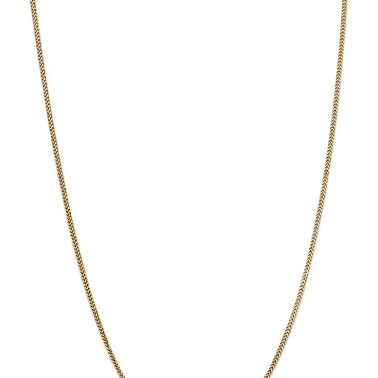 14k Yellow Gold 1.5mm Solid Franco Link Chain