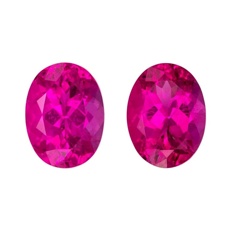 Pink Tourmaline 8.x6mm Oval Matched Pair 2.77ctw