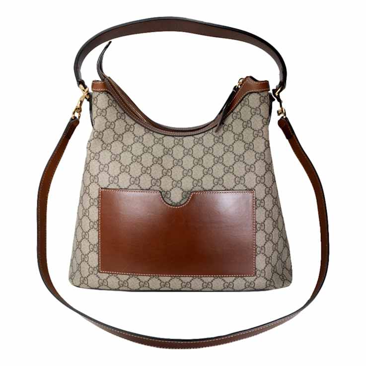 Gucci GG Logo Supreme Moon Beige Hobo Handbag 1CL7DA