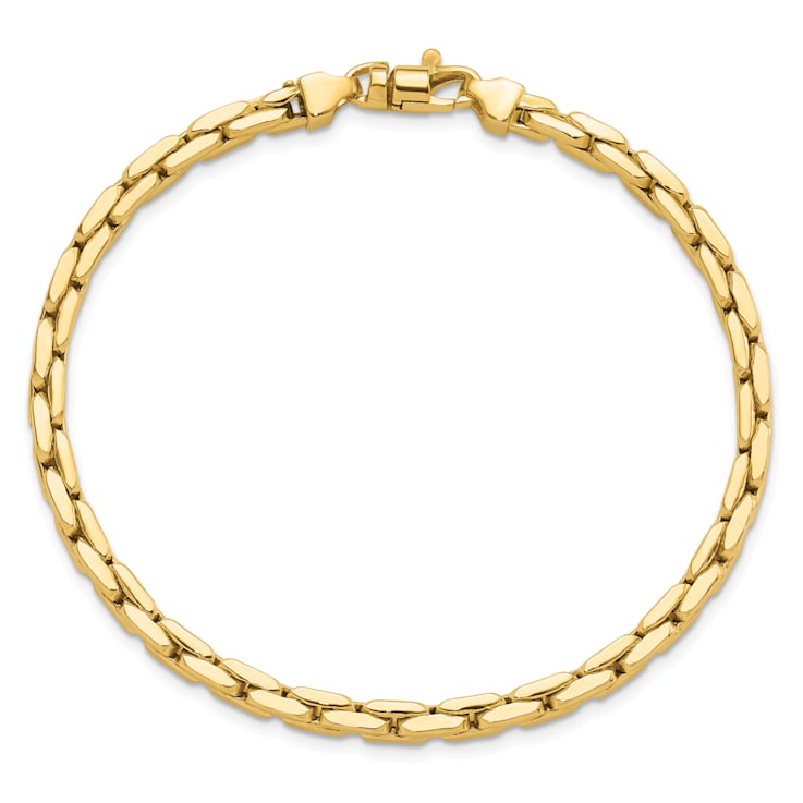14K Yellow Gold Polished 4.5mm Fancy Link Bracelet