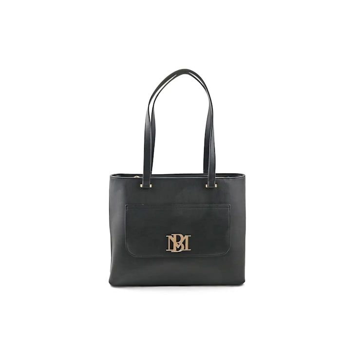 Badgley Mischka Medium Size Tote with Slip Pocket in Black Handbag. 1B17QA