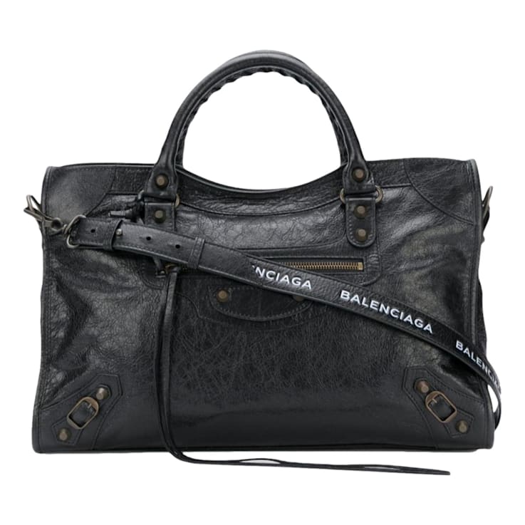 Balenciaga small city logo strap cheap
