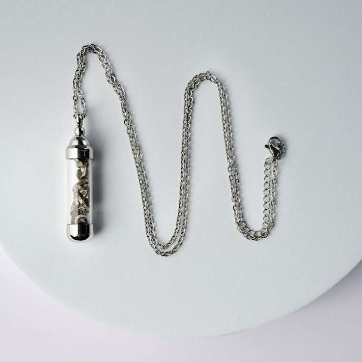 Marcel Pendant Silver Dust Meteorite