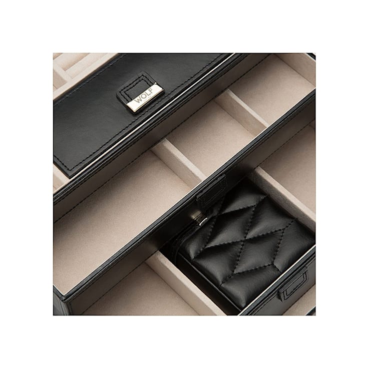 Caroline Medium Jewelry Box Black By Wolf