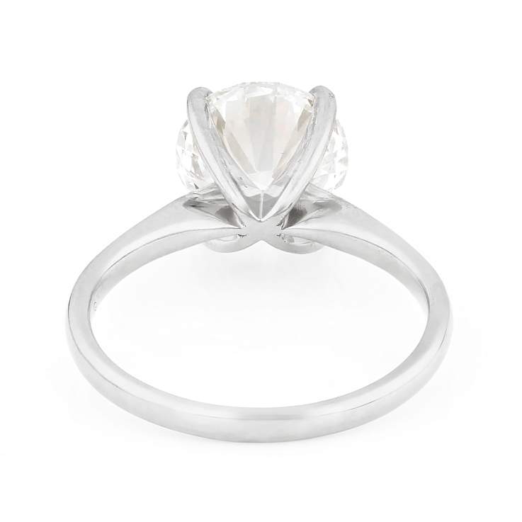 Lab-Grown Diamond Solitaire Ring In 14K White Gold 3.00ct