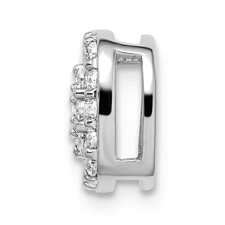 Rhodium Over 14K Gold Lab Grown Diamond SI1/SI2, G H I, Squared Halo
Chain Slide 0.44ctw