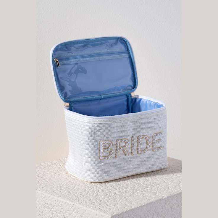 Shiraleah Bride Cosmetic Case, White