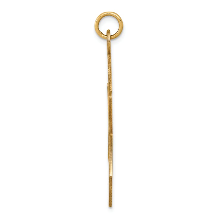 14k Yellow Gold Laser Designed and Satin Star of David Pendant