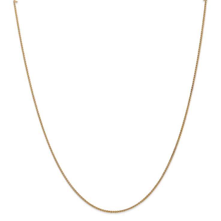 14k Yellow Gold 1.25mm Solid Spiga 14 Inch Chain