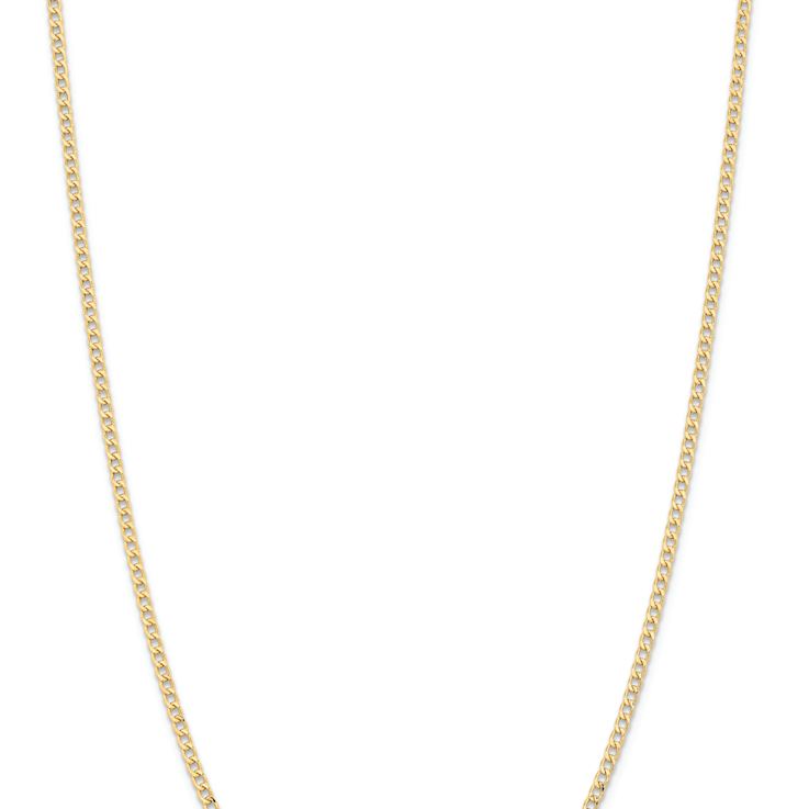 14k Yellow Gold 2.85mm Curb Link 16 Inch Chain